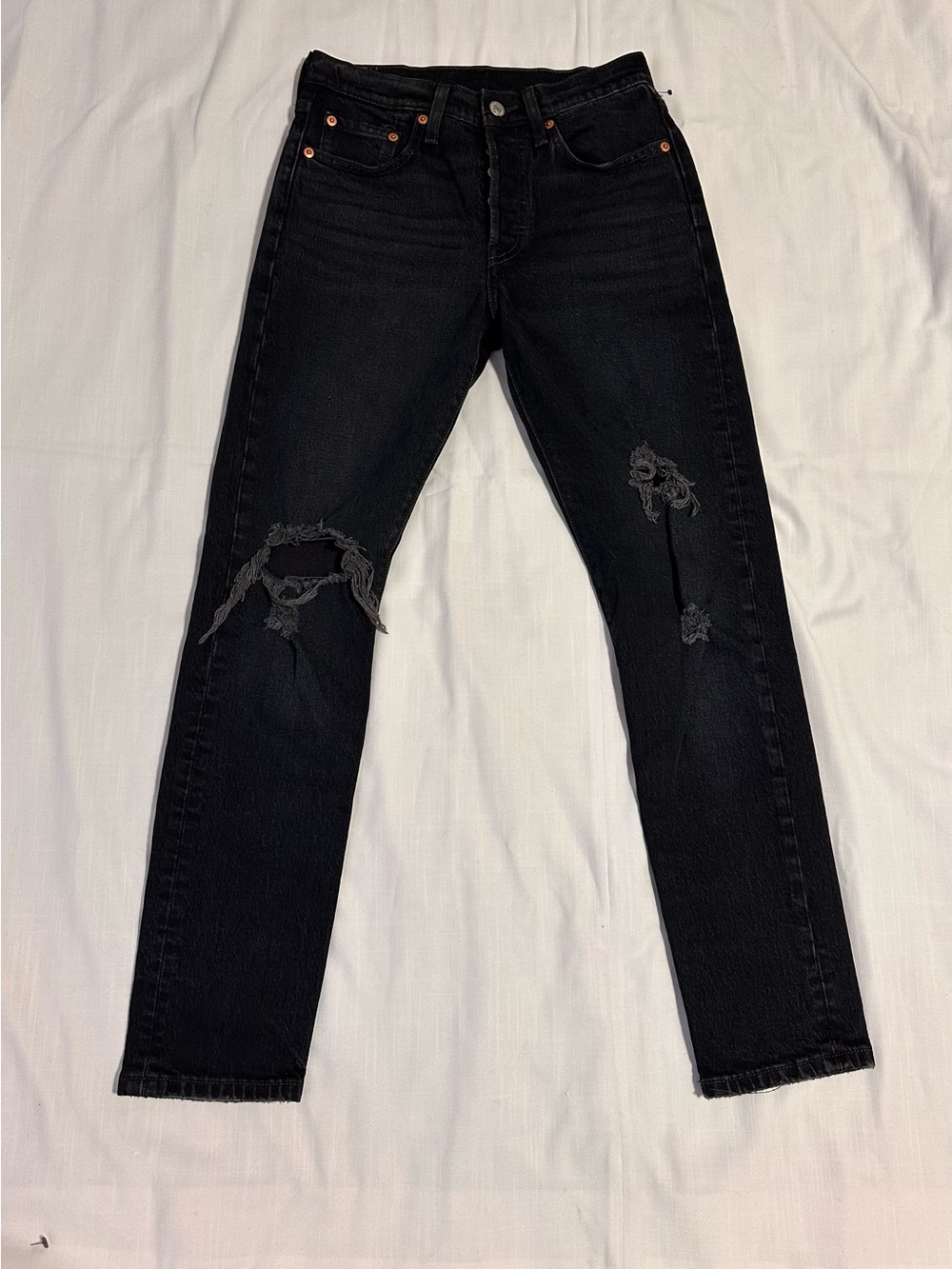 Levi's Black Straight-Leg Denim Jeans